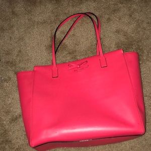 Hot pink Kate spade tote
